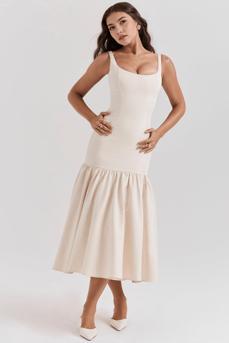 Vestido Midi Magda - Mariana Modas