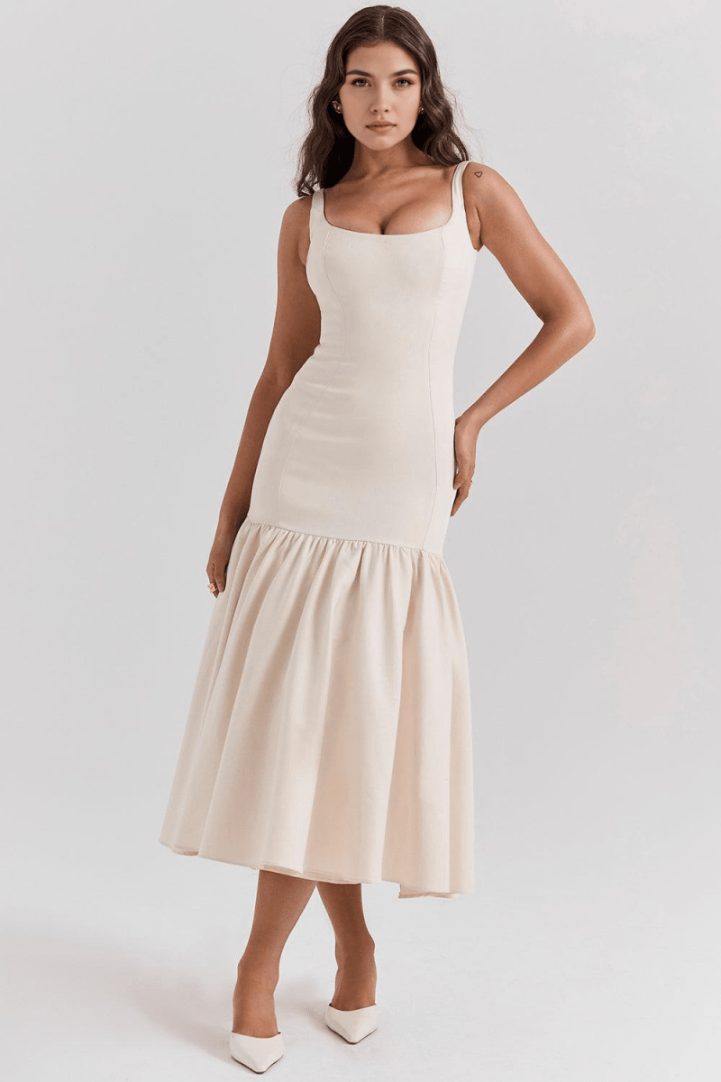 Vestido Midi Magda - Mariana Modas